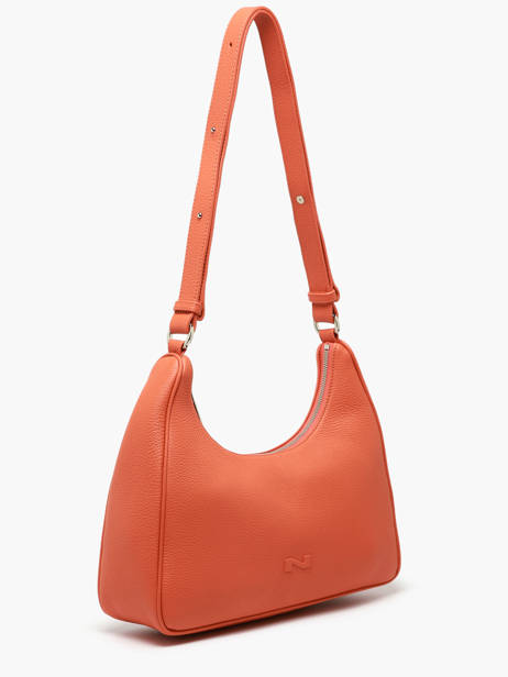 Schoudertas Manaus Leder Nathan baume Oranje brasil 2 ander zicht 2